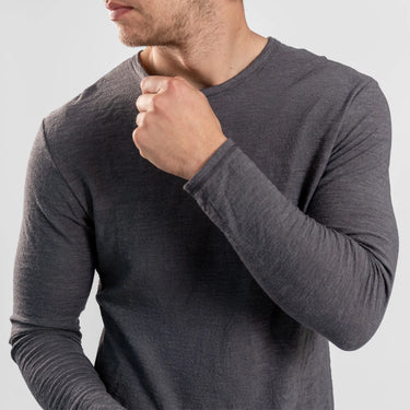 mens natural item long sleeve tshirt color gray