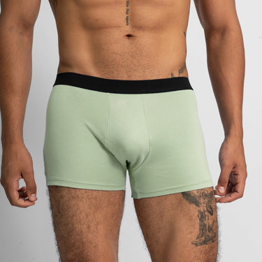 Men's Organic Pima Cotton Boxer Briefs color light mint