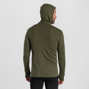 mens natural product pullover hoodie lightweight color green