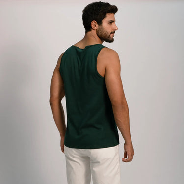 Men's Organic Pima Cotton Tank Top color dark teal