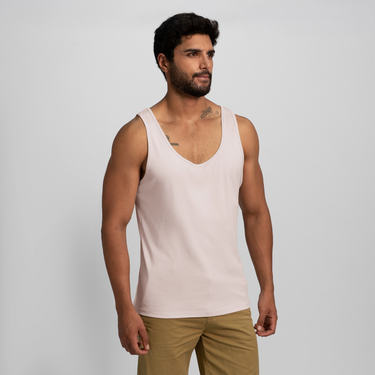 mens silky soft tank top color pale pink