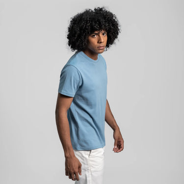 mens natural tee tshirts crew neck color natural babyblue