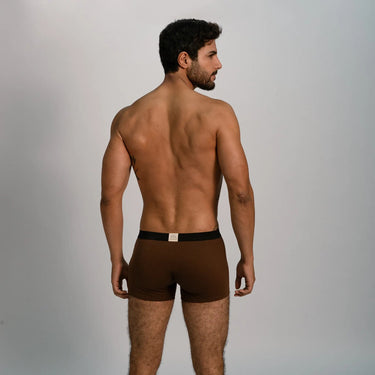Men's Organic Pima Cotton Boxer Briefs color brown