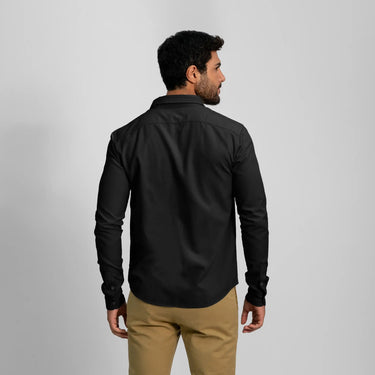 mens organic cotton classic shirt color black