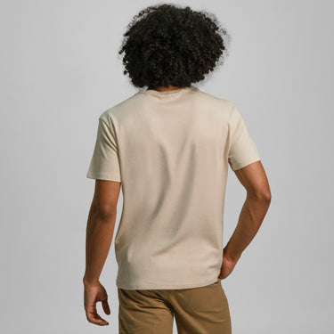 mens all natural crew neck color sand
