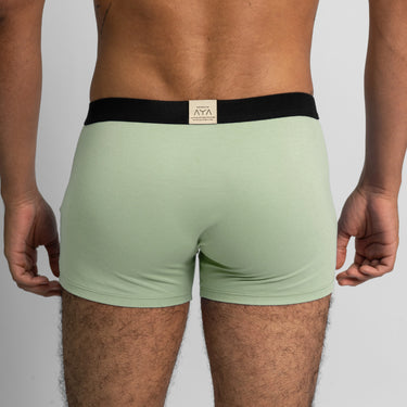 Men's Organic Pima Cotton Boxer Briefs color Light Mint