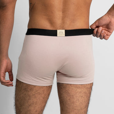 Men's Organic Pima Cotton Boxer Briefs color Pale Pink