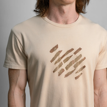 mens organic cotton fabric ecoprint uneck color ecoprint