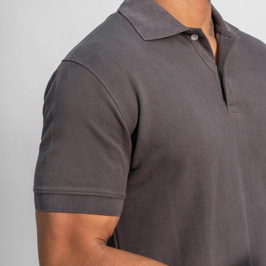 mens organic materials lacoste pique polo shirt color natural gray