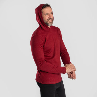 mens outdoor clothing pullover hoodie lightweight color maroon