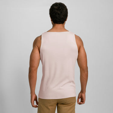 mens silky soft tank top color pale pink