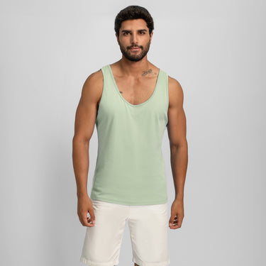 mens silky soft tank top color light mint