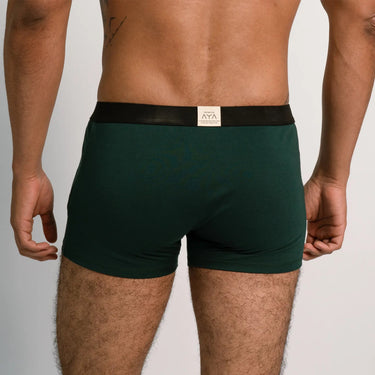 Men's Organic Pima Cotton Boxer Briefs color dark teal