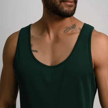 Men's Organic Pima Cotton Tank Top color dark teal