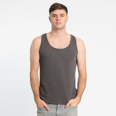Men's Organic Pima Cotton Tank Top color gray