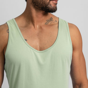 mens silky soft tank top color light mint