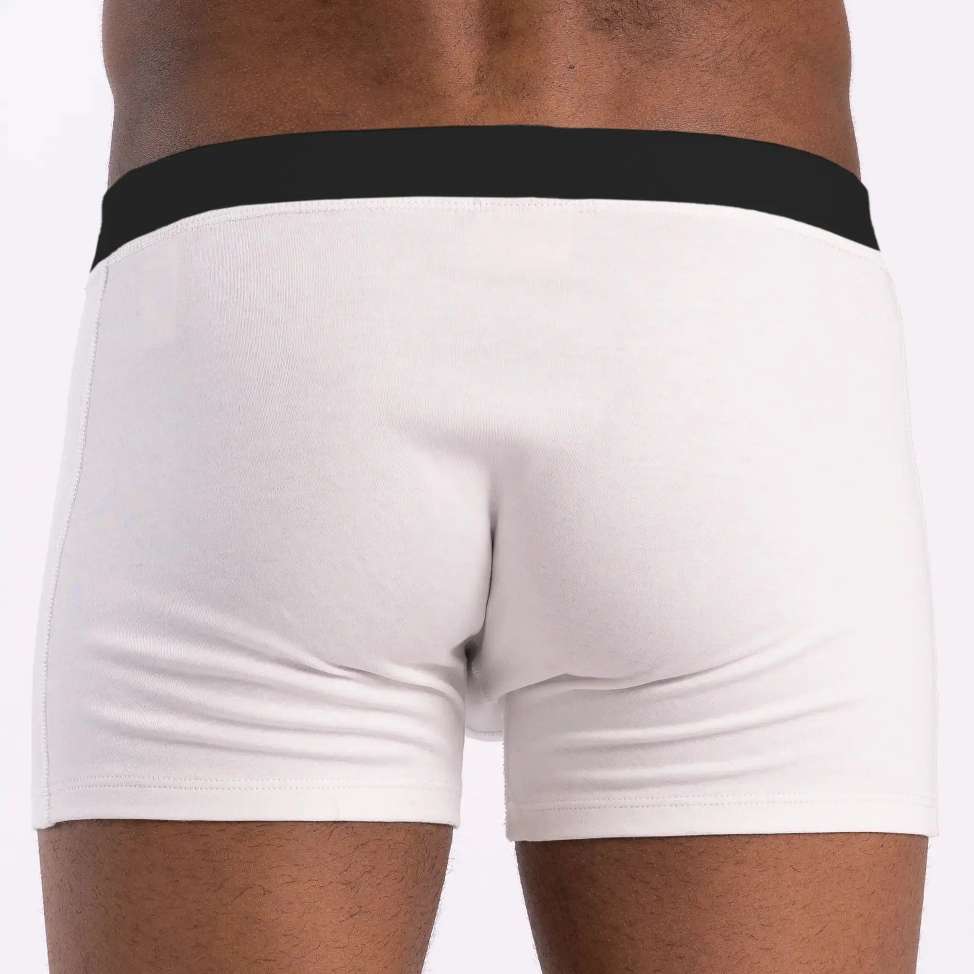 Men's Organic Pima Cotton Boxer Briefs color White