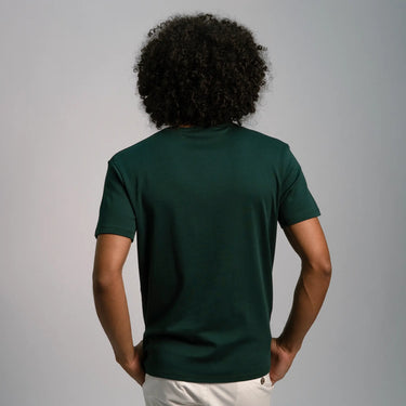 mens smooth pima cotton crew neck color dark teal