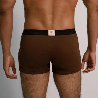 Men's Organic Pima Cotton Boxer Briefs color brown