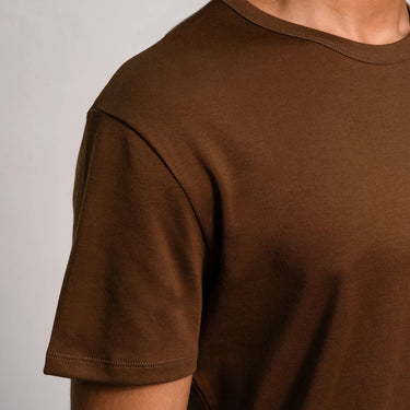 Men's Organic Pima Cotton T-Shirt color brown