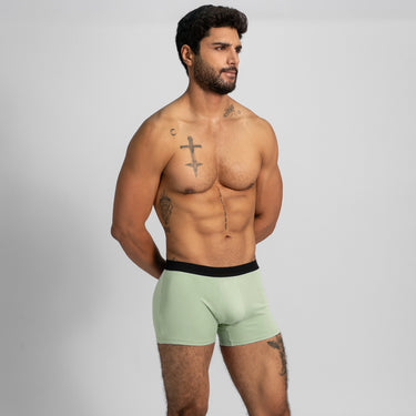 Men's Organic Pima Cotton Boxer Briefs color Light Mint