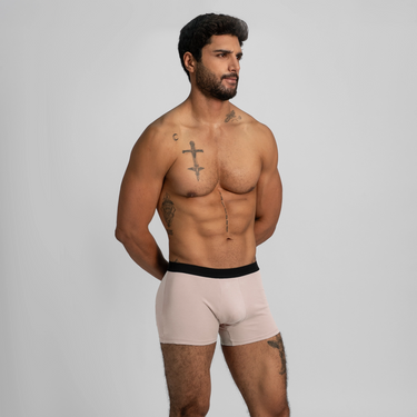 Men's Organic Pima Cotton Boxer Briefs color Pale Pink