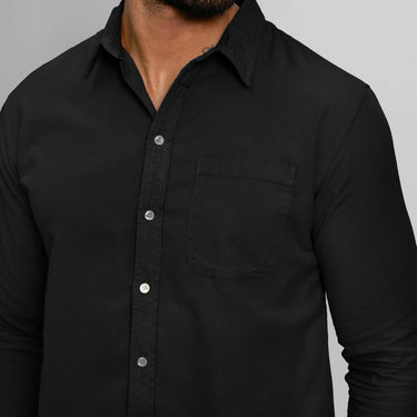 mens sustainable clothing classic shirt color black