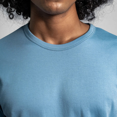 mens sustainable tee crew neck color natural babyblue