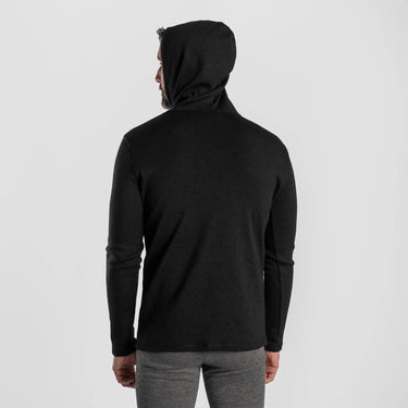 mens ultra soft pullover hoodie lightweight color black