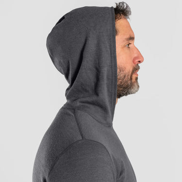 mens versatile design pullover hoodie lightweight color gray