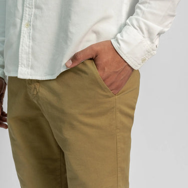 mens versatile design slim fit drill pants color light olive