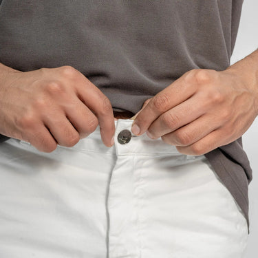 Men's Organic Pima Cotton Chino Shorts color white