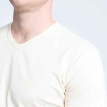 Men's Organic Pima Cotton V-Neck T-Shirt color white