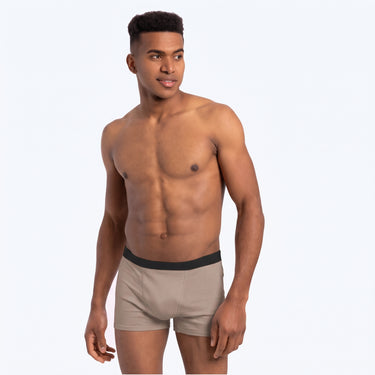 Men's Organic Pima Cotton Boxer Briefs - Sand Brown