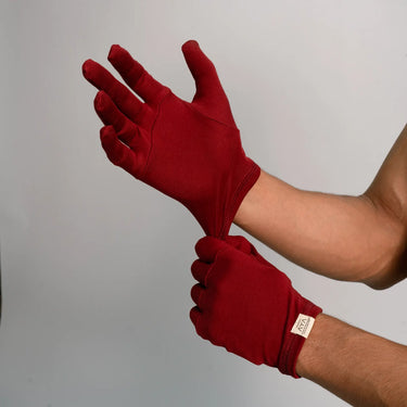 unisex low impact dye gloves color maroon
