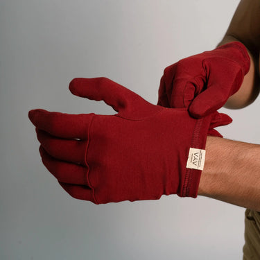 unisex eco friendly gloves color maroon
