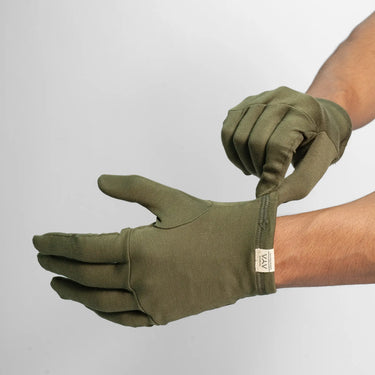unisex microplastic free gloves color green
