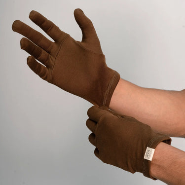 unisex organic cotton gloves color brown
