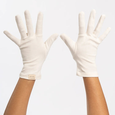 Unisex Organic Pima Cotton Gloves color white