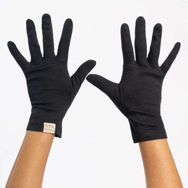 Unisex Organic Pima Cotton Gloves color black