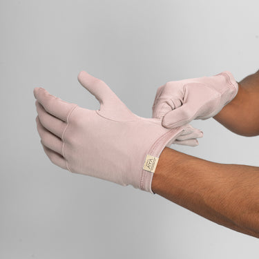 unisex pima cotton gloves color palepink