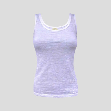 women alpaca wool tank top color lilac