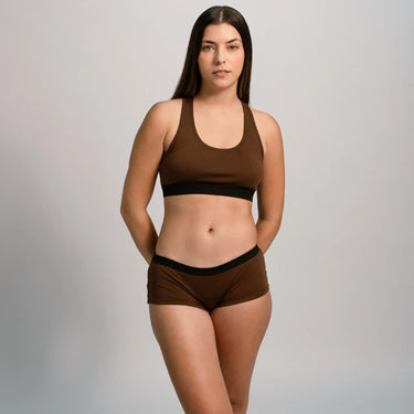 Women's Organic Pima Cotton Panties color brown