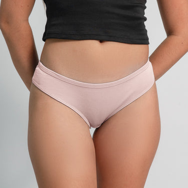 womens all natural thong color pale pink