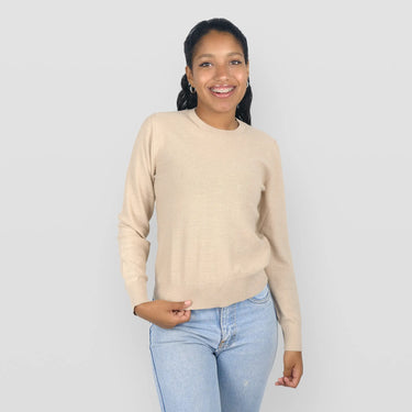 womens all occasions alpaca sweater color beige