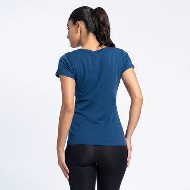 Women's Organic Pima Cotton T-Shirt color natural blue
