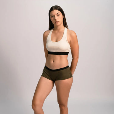 Women's Organic Pima Cotton Panties color green