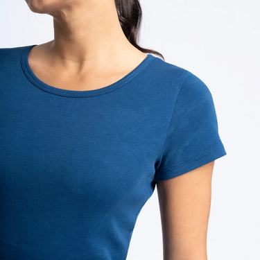 Women's Organic Pima Cotton T-Shirt color natural blue