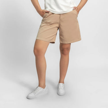 Women's Organic Pima Cotton Chino Shorts color beige