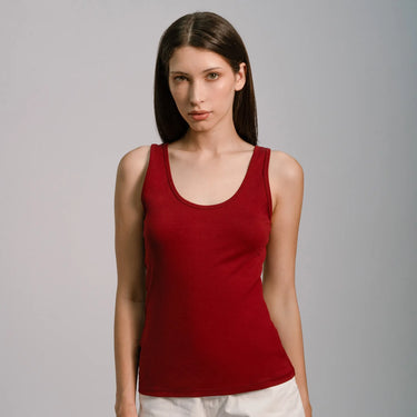 womens comfortable fit tank top color maroon